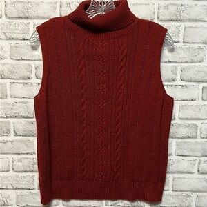 Investment, Sleeveless Sweater, Rust Color, Size Large, Excellent Condition